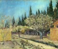 Orchard in Blossom Umrahmt von Cypresses 2 Vincent van Gogh